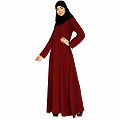A-line inner abaya with a complementary Hijab- Maroon A-line inner abaya with a complementary Hijab- Maroon